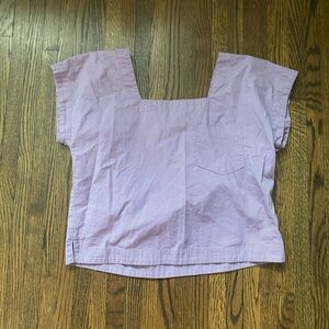 Madewell Lavender Square Neck Blouse